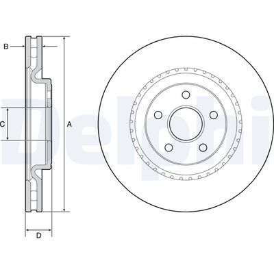 Brake Disc DELPHI BG9213C