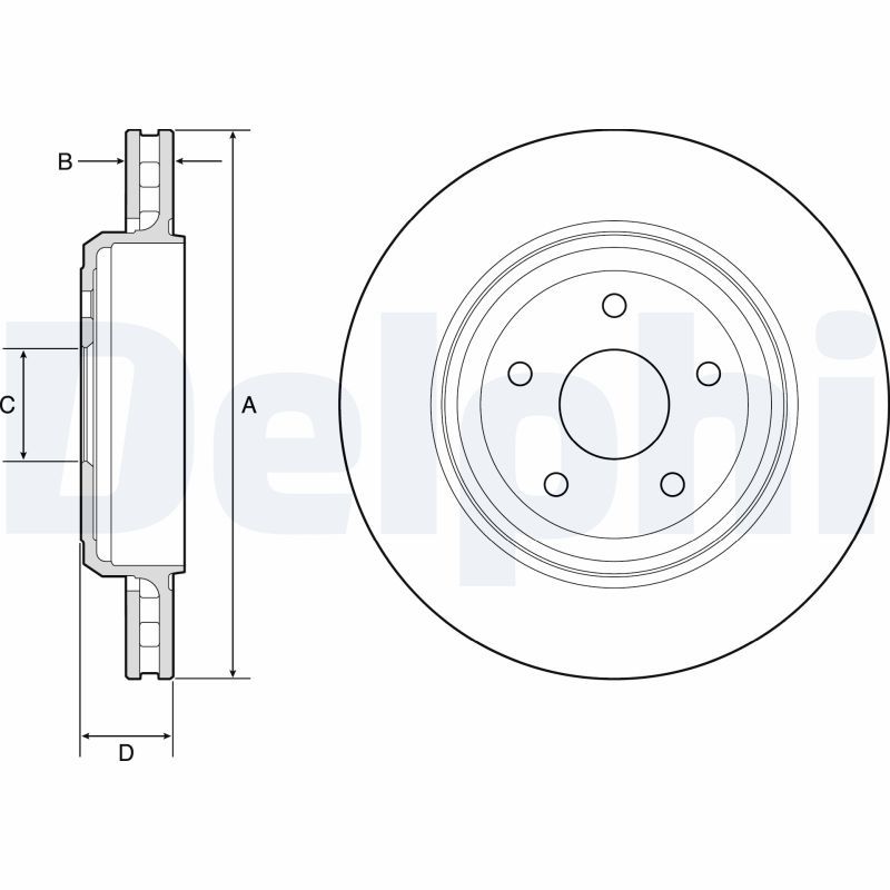 DELPHI BG9214C Brake Disc