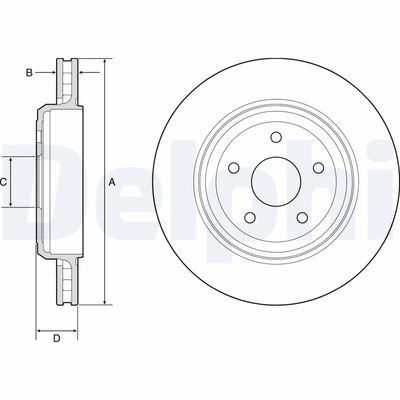 Brake Disc DELPHI BG9214C