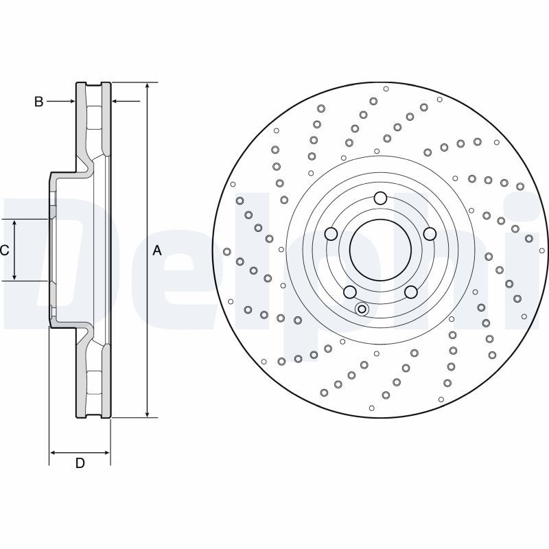DELPHI BG9215C Brake Disc