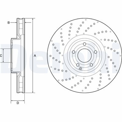 Brake Disc DELPHI BG9215C