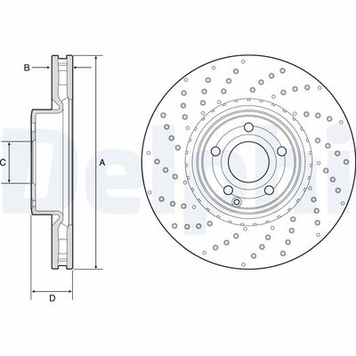 Brake Disc DELPHI BG9216C