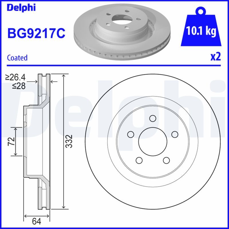 DELPHI BG9217C Brake Disc