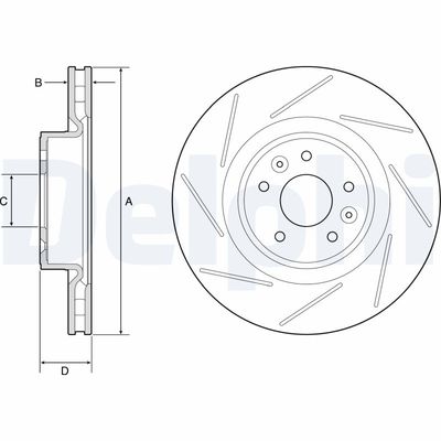 Brake Disc DELPHI BG9224C