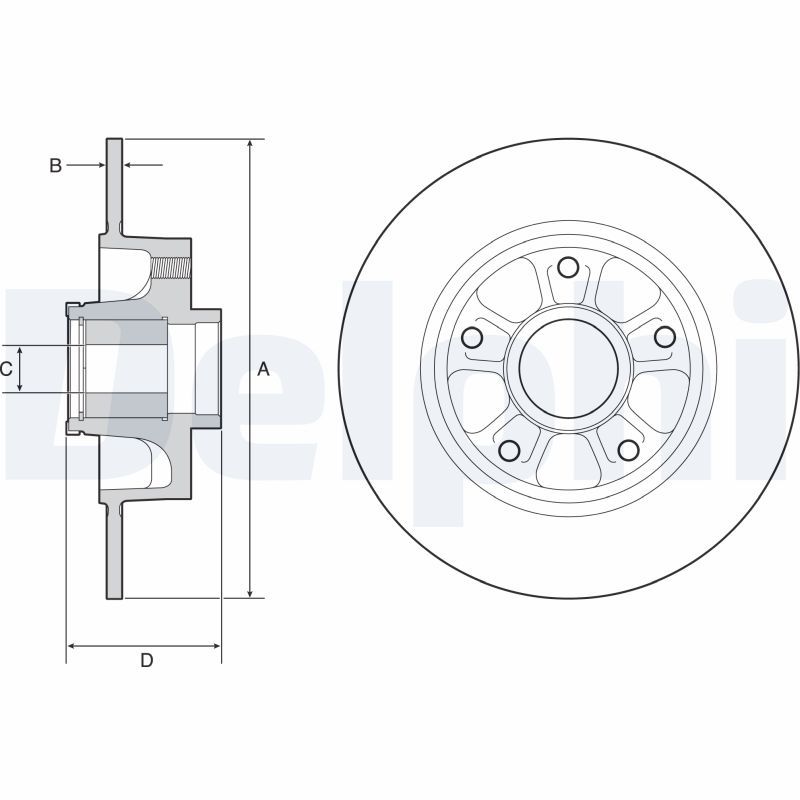 DELPHI BG9230RSC Brake Disc