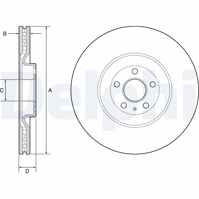 DELPHI BG9233C Brake Disc