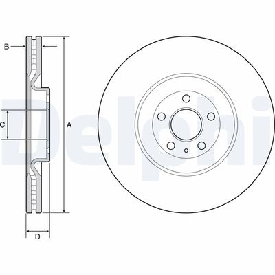 Brake Disc DELPHI BG9233C