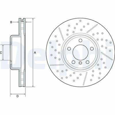 Brake Disc DELPHI BG9234C