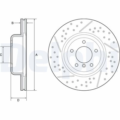 Brake Disc DELPHI BG9235C