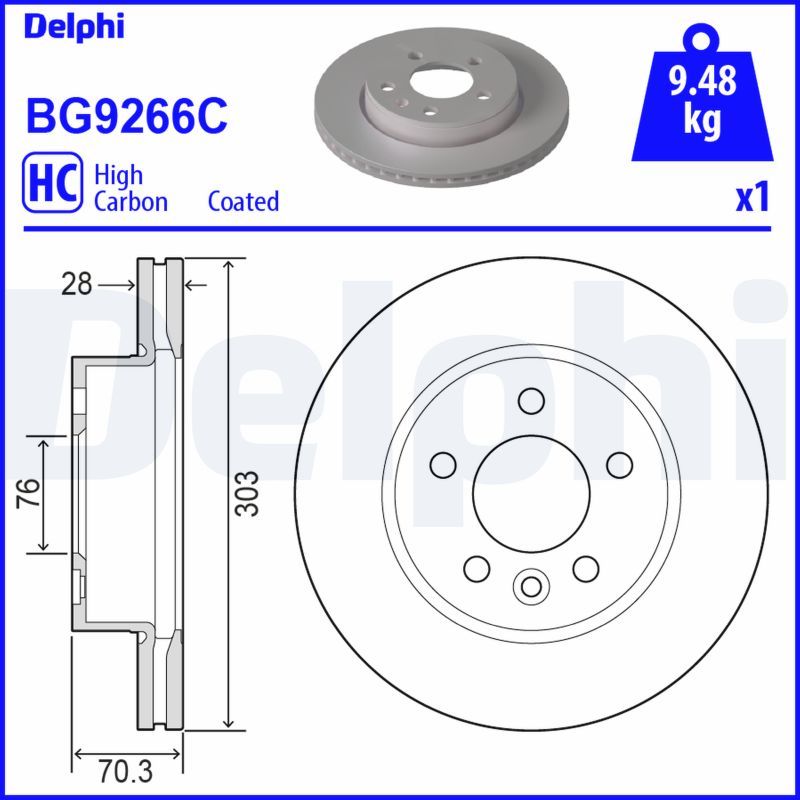 DELPHI BG9266C Brake Disc