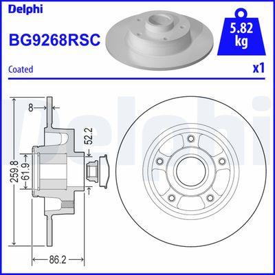 Brake Disc DELPHI BG9268RSC