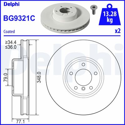 Brake Disc DELPHI BG9321C