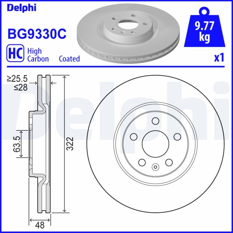 DELPHI BG9330C Brake Disc