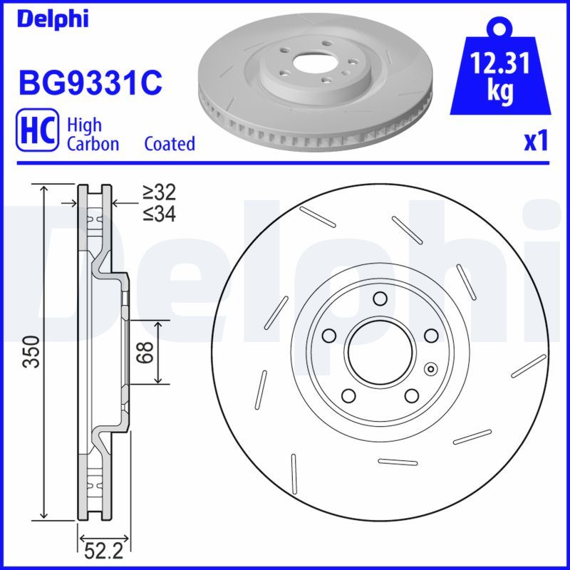 DELPHI BG9331C Brake Disc