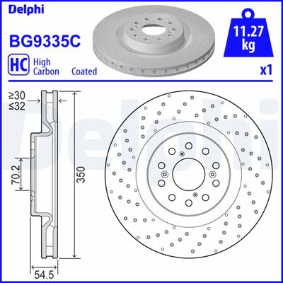 Brake Disc DELPHI BG9335C