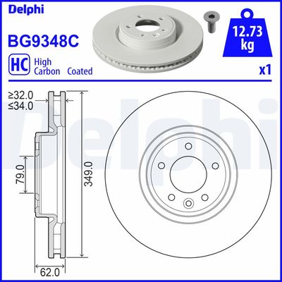 Brake Disc DELPHI BG9348C