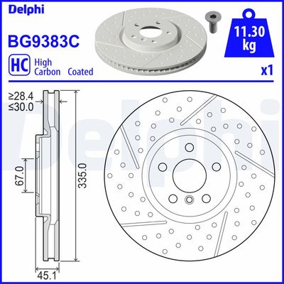 Brake Disc DELPHI BG9383C
