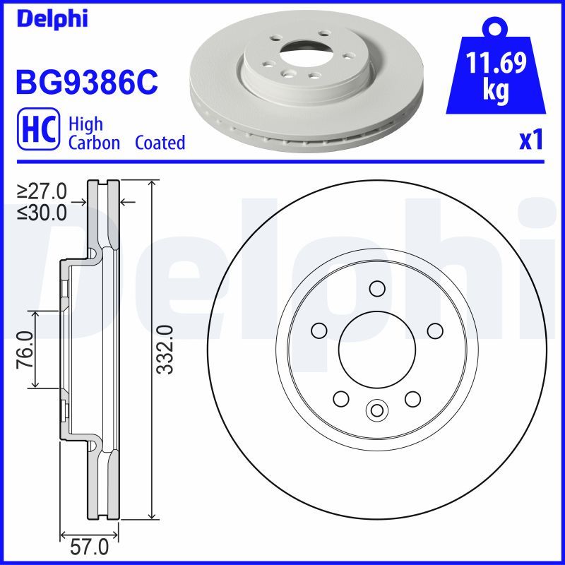 DELPHI BG9386C Brake Disc