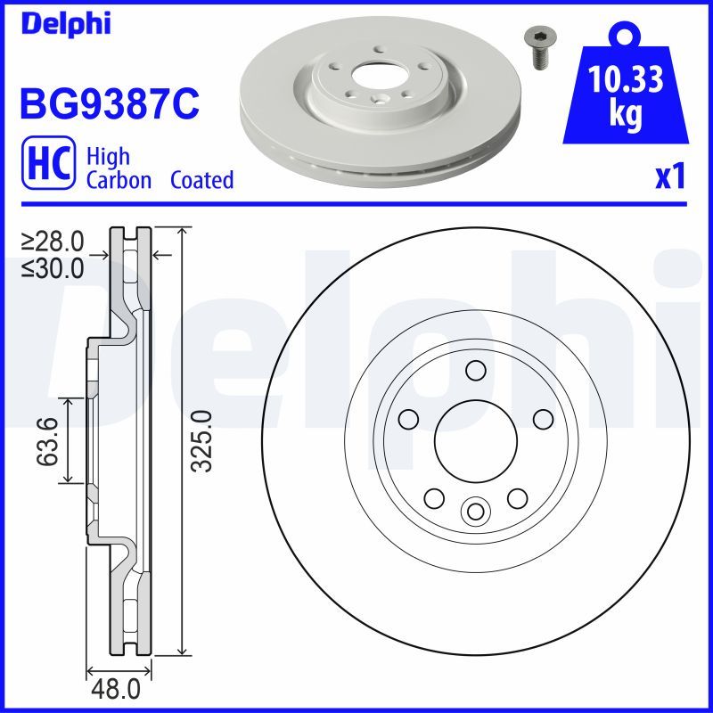 DELPHI BG9387C Brake Disc