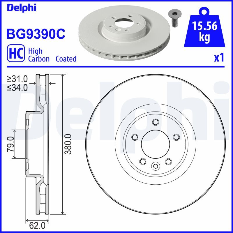 DELPHI BG9390C Brake Disc