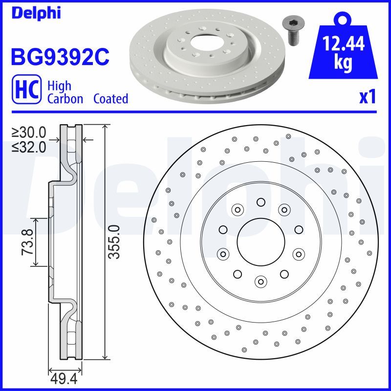 DELPHI BG9392C Brake Disc