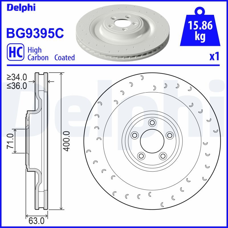 DELPHI BG9395C Brake Disc