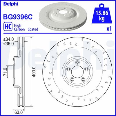 Brake Disc DELPHI BG9396C