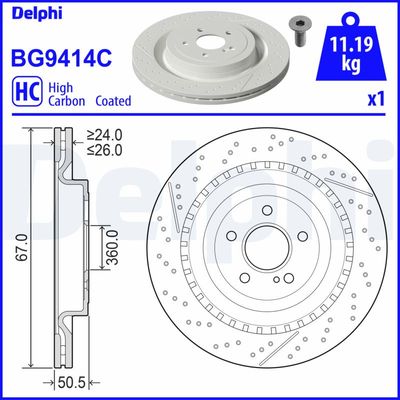 Brake Disc DELPHI BG9414C