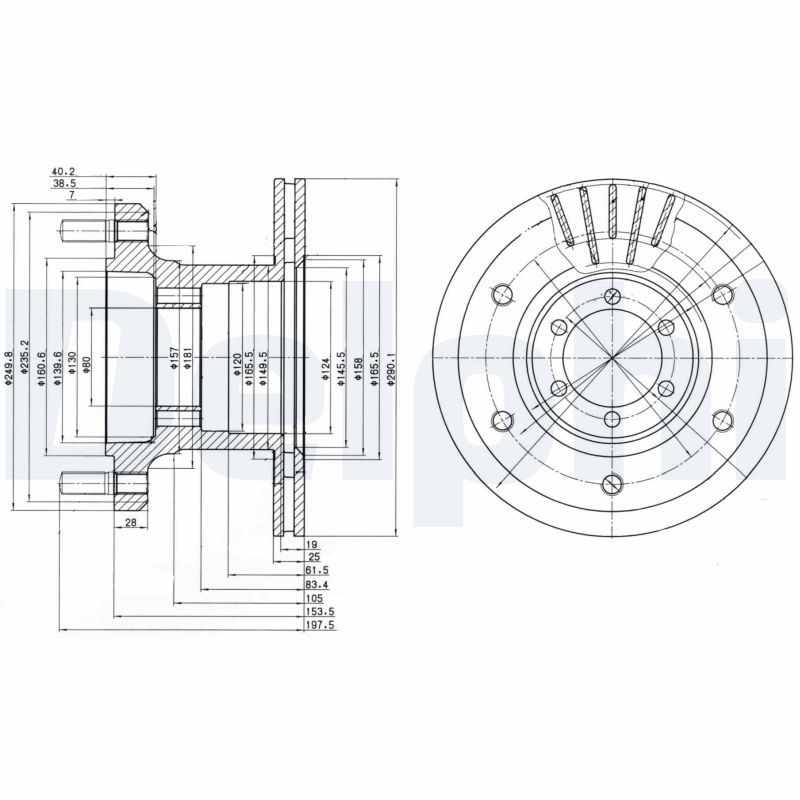 DELPHI BG9453 Brake Disc