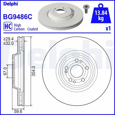 Brake Disc DELPHI BG9486C