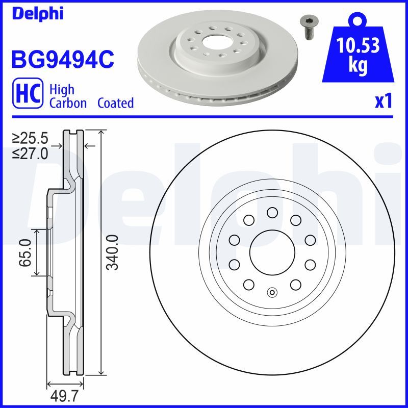 DELPHI BG9494C Brake Disc