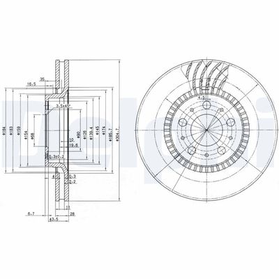 Brake Disc DELPHI BG9514