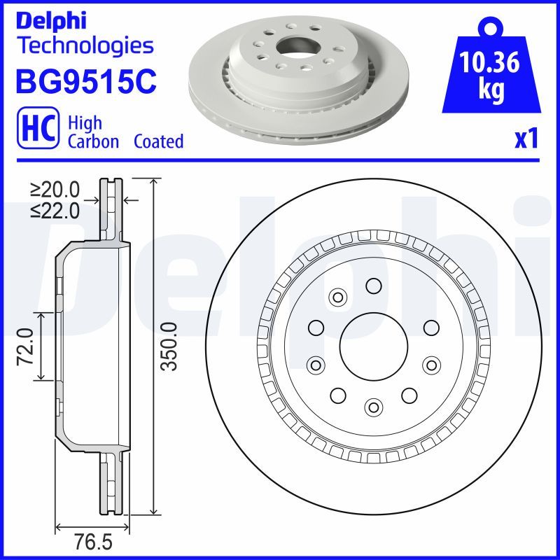 DELPHI BG9515C Brake Disc