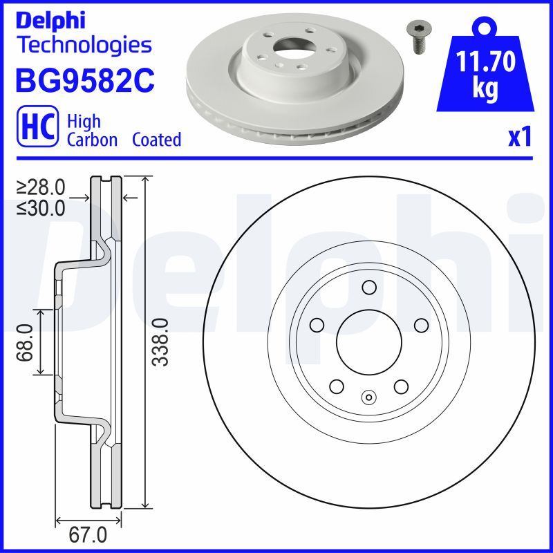 DELPHI BG9582C Brake Disc