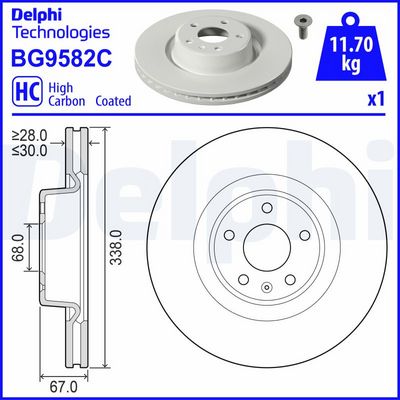 Brake Disc DELPHI BG9582C