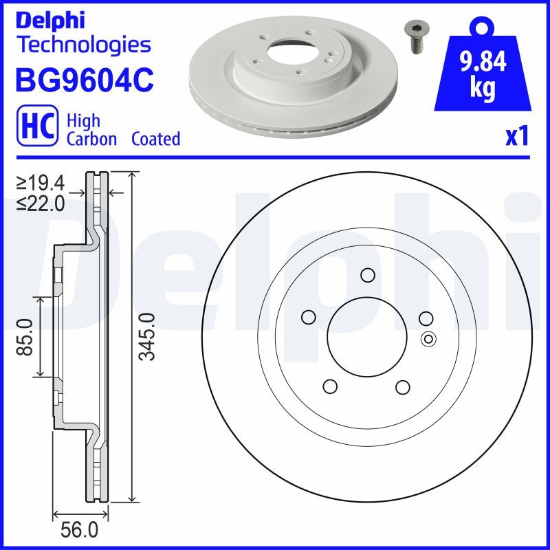 DELPHI BG9604C Brake Disc