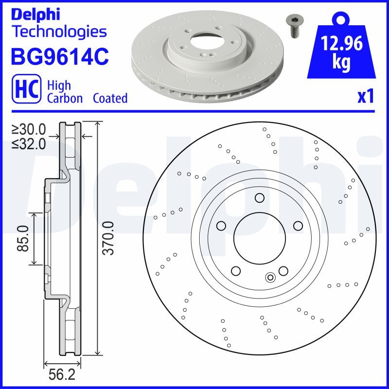 DELPHI BG9614C Brake Disc
