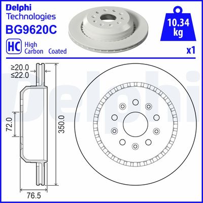 Brake Disc DELPHI BG9620C