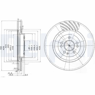 Brake Disc DELPHI BG9759
