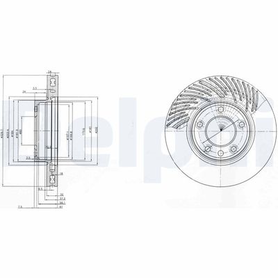 Brake Disc DELPHI BG9773