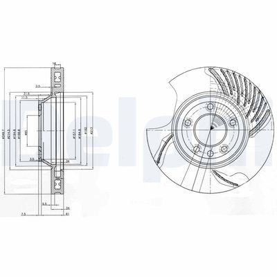Brake Disc DELPHI BG9774