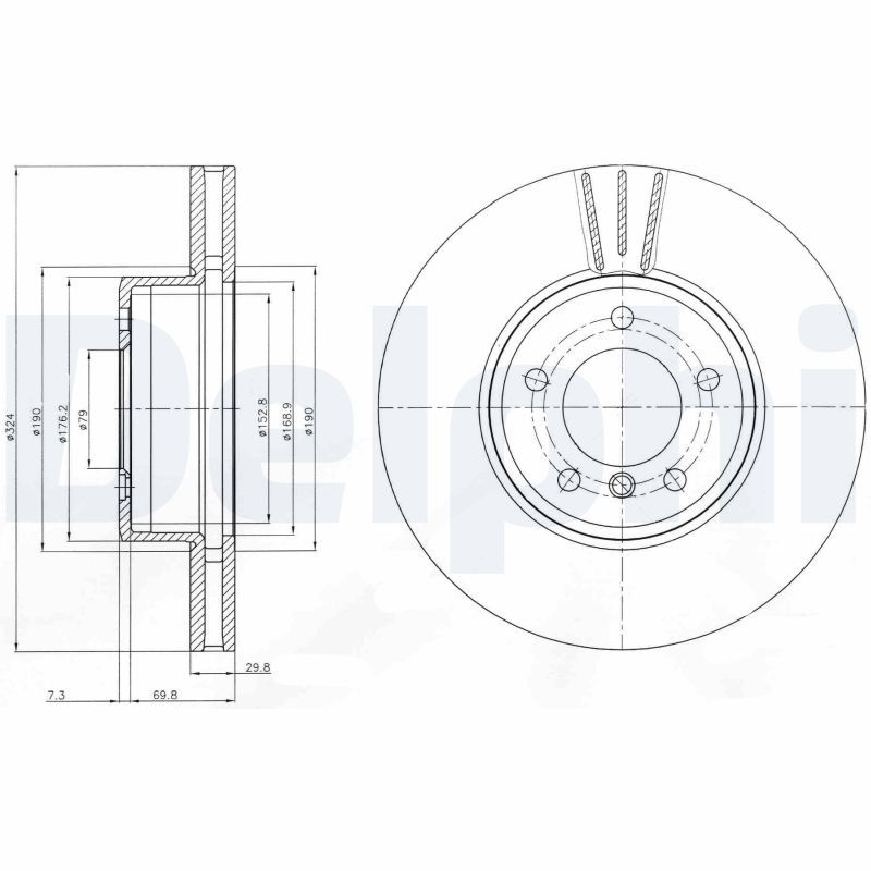 DELPHI BG9871C Brake Disc