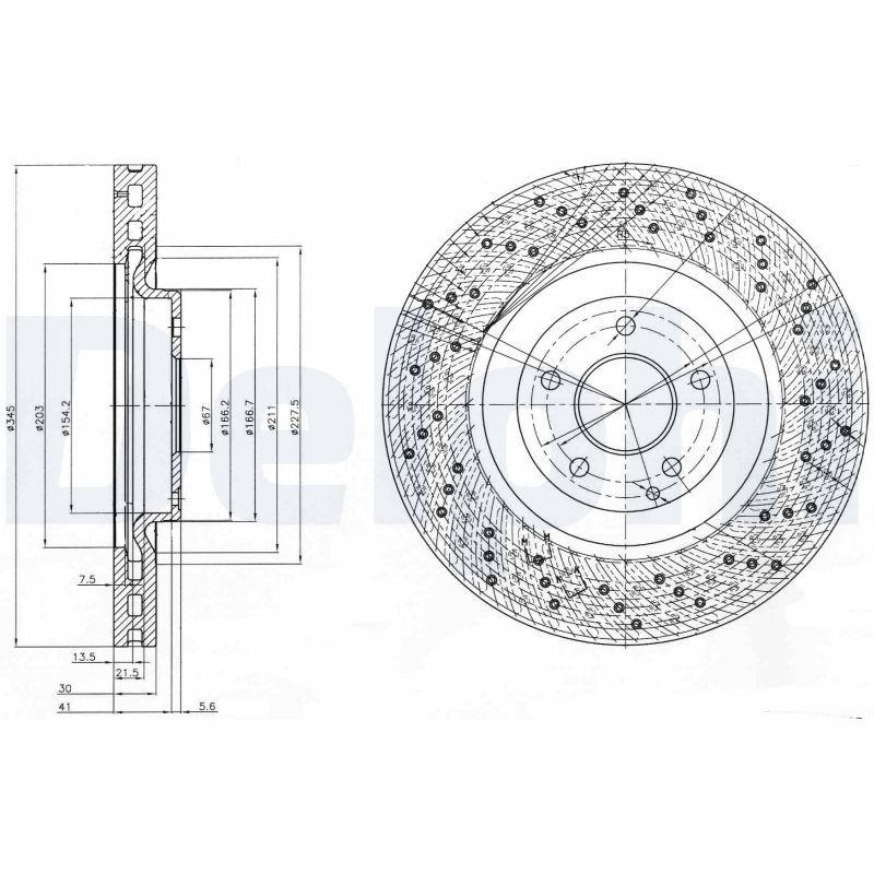 DELPHI BG9876 Brake Disc