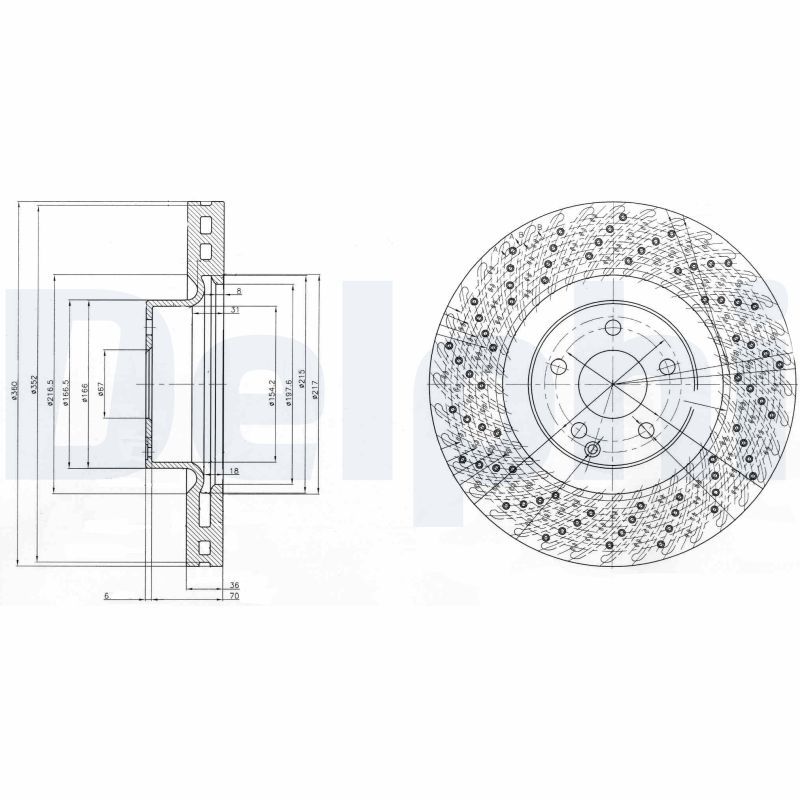 DELPHI BG9879 Brake Disc
