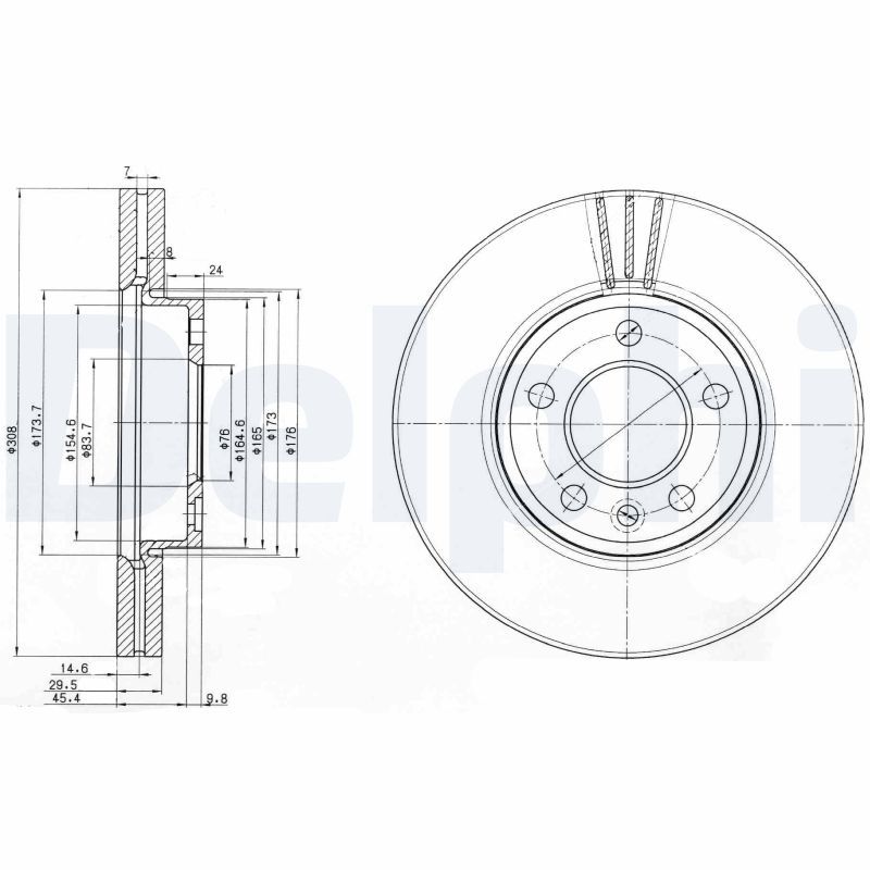 DELPHI BG9891C Brake Disc