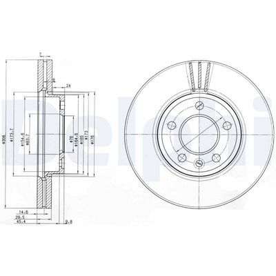 Brake Disc DELPHI BG9891C
