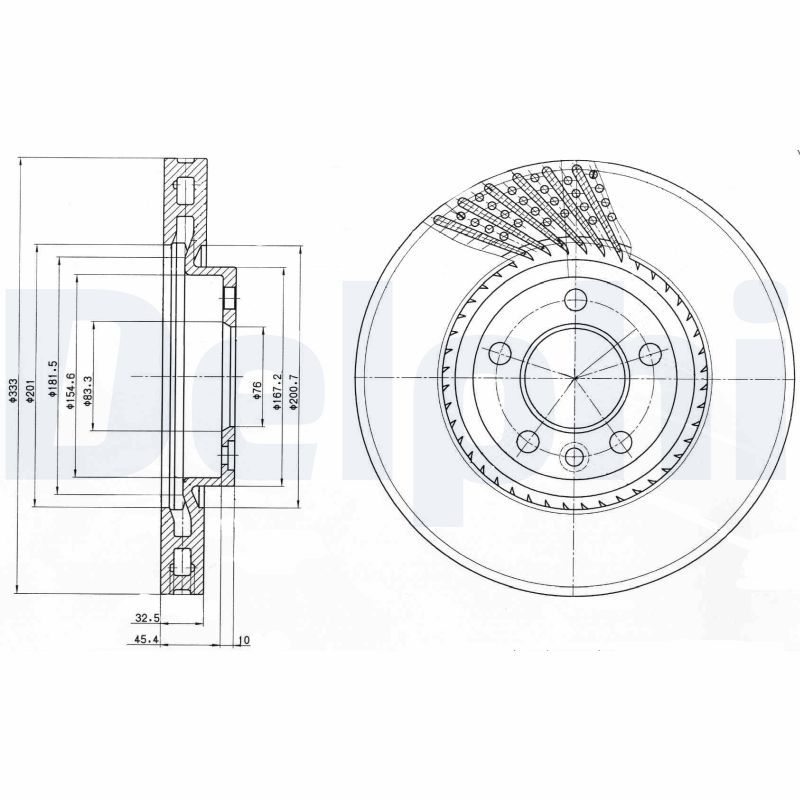 DELPHI BG9892 Brake Disc
