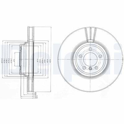 Brake Disc DELPHI BG9915