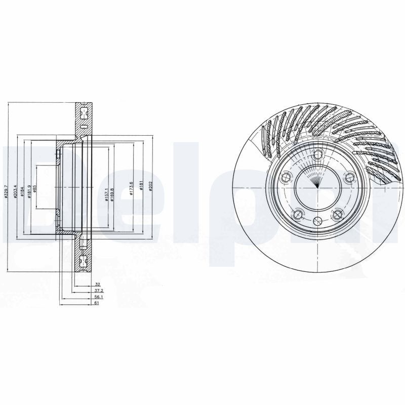 DELPHI BG9949 Brake Disc