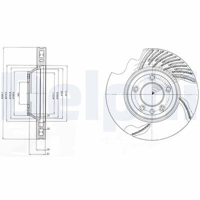 Brake Disc DELPHI BG9950